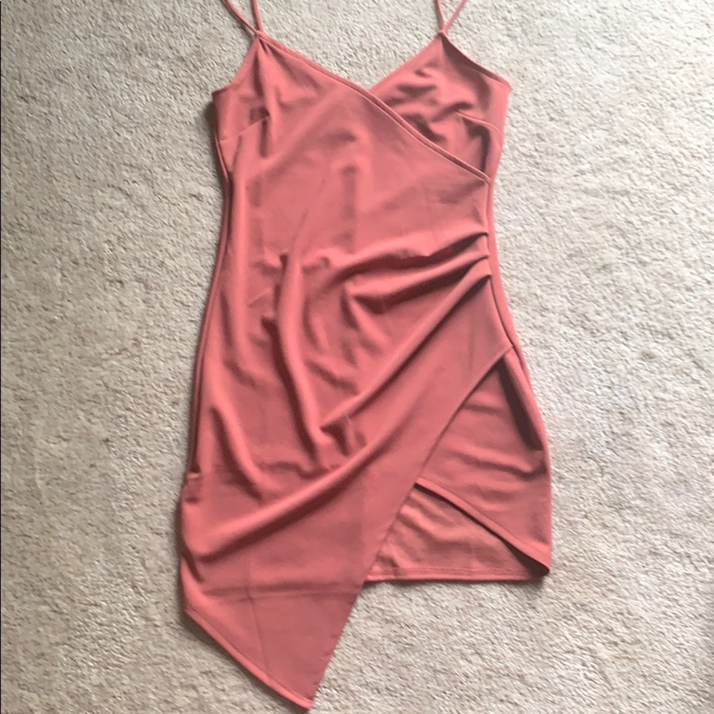 Mind Code Sexy Asymmetrical wrap bodycon dress
